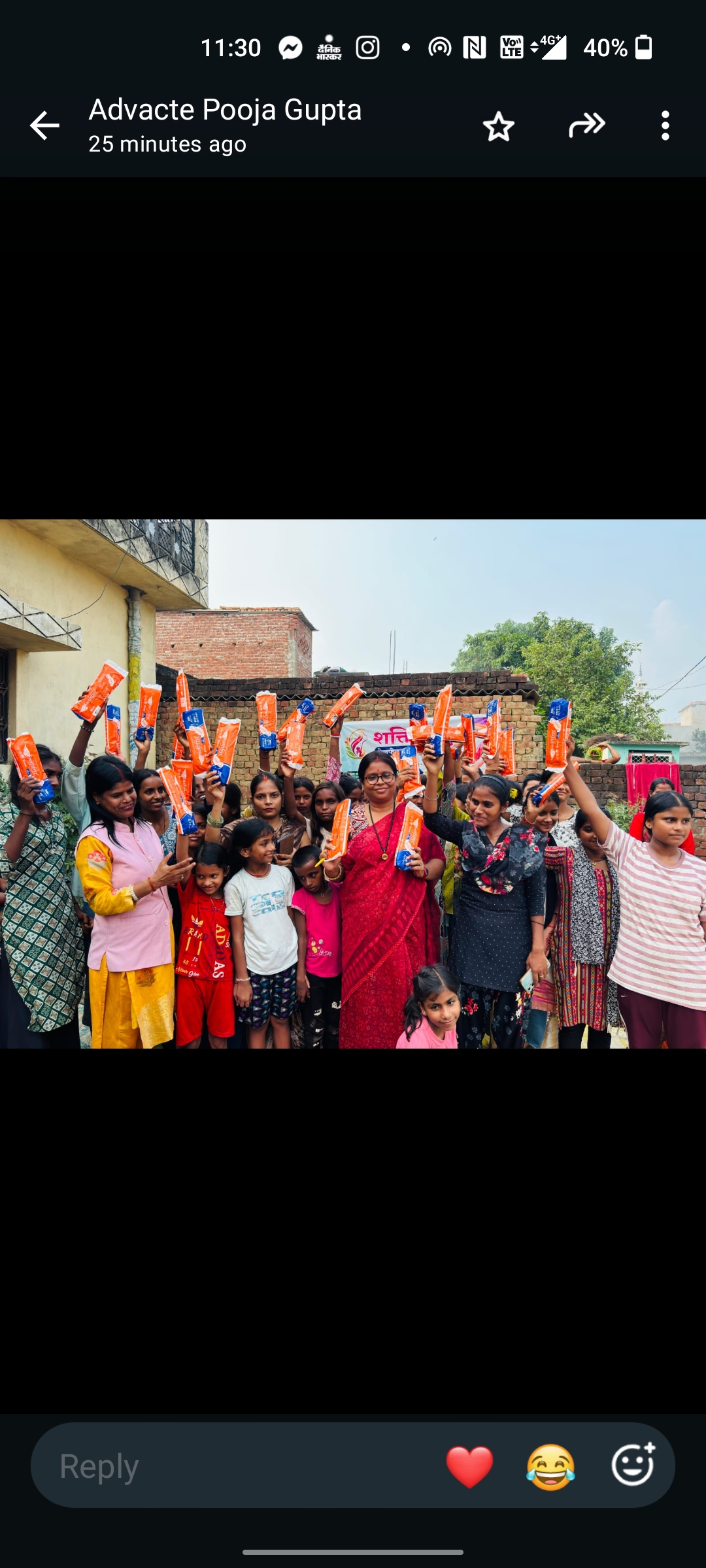 शक्ति सेतु वेलफेयर फाउंडेशन गोरखपुर के तत्वधान में प्रबंधक एडवोकेट पूजा गुप्ता जी द्वारा
