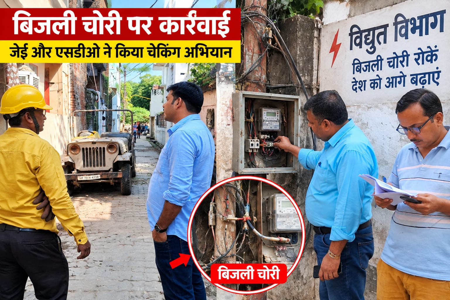 बिजली विभाग का चेकिंग अभियान रिपोर्ट मनीष सुसारी प्रयागराज